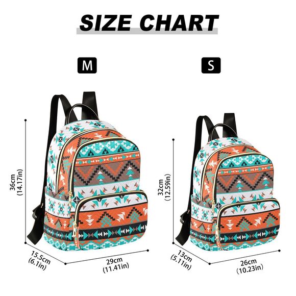 7255 Western Aztec Backpack Purse Quilted Mini Fashion Backpacks main image 3